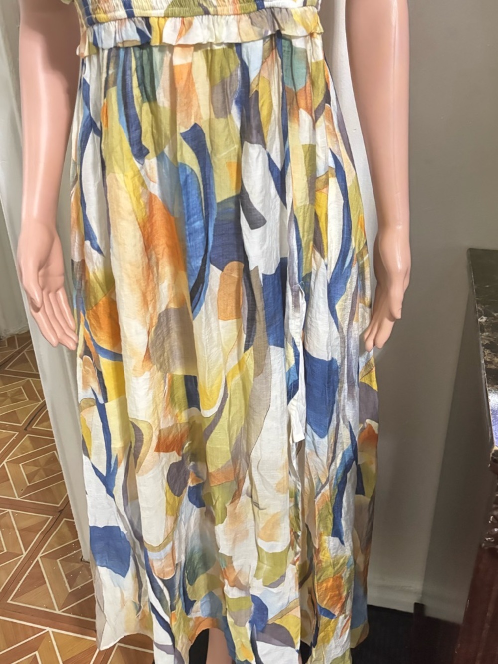 SAGE + PAIGE Women’s Multicolor Abstract Radiance Maxi Dress - Picture 8 of 13
